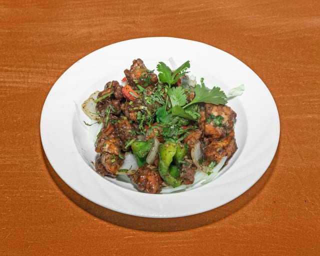 Black Pepper Chicken or Chili Chicken.
